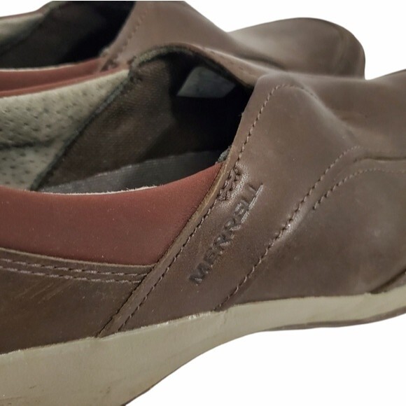 MERRELL ENCORE Q2 MOC BROWN LEATHER SHOE - Picture 4 of 8